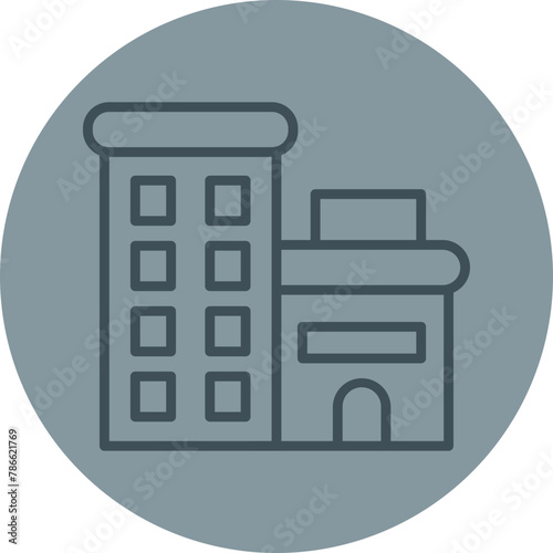 Appartment Grey Line Circle icon