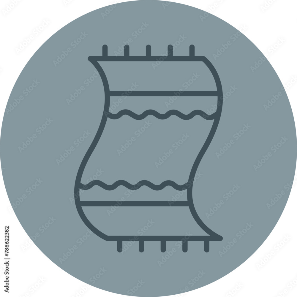 Fototapeta premium Beach towel Grey Line Circle Icon