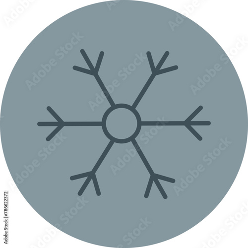 Snowy Grey Line Circle Icon