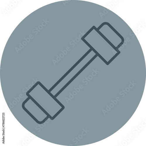 Crossfit Grey Line Circle Icon