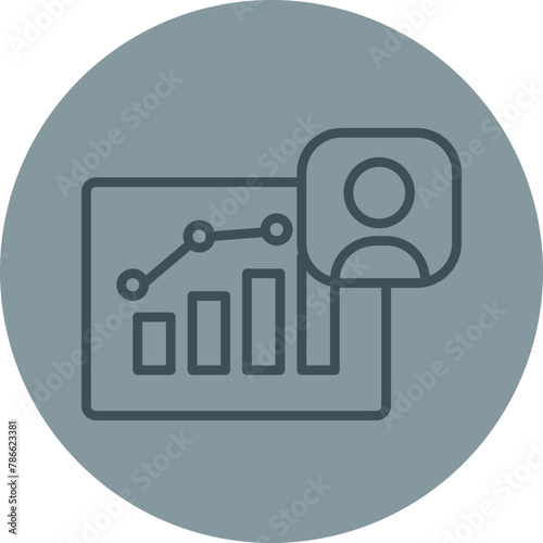 Demographic Grey Line Circle Icon