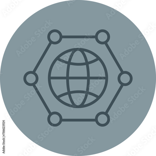 Rendering Grey Line Circle Icon