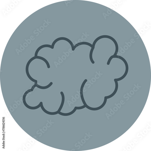 Fog Grey Line Circle Icon