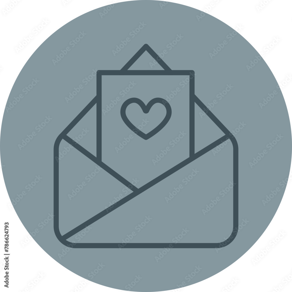 Letter Grey Line Circle Icon Letter Grey Line Circle Icon