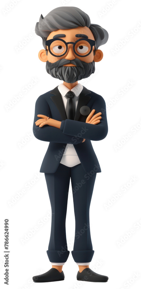PNG Businessman figurine standing cartoon PNG Businessman figurine standing cartoon