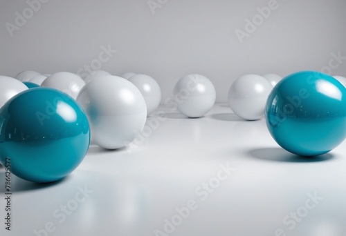 Abstract 3D Spheres in bright colours 