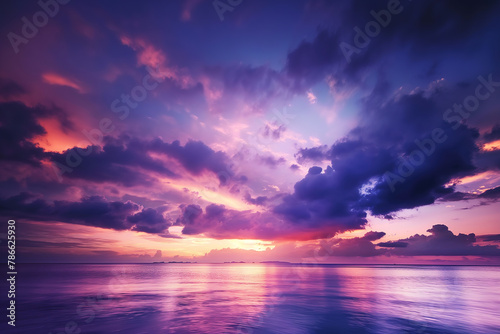 Bright pink and purple sky © UmaDreamStudio