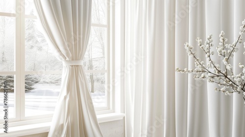 a white textured solid blackout window treatment curtain featuring passing point tab top  perfect for enhancing both living room and bedroom windows with its versatile design and practical features.