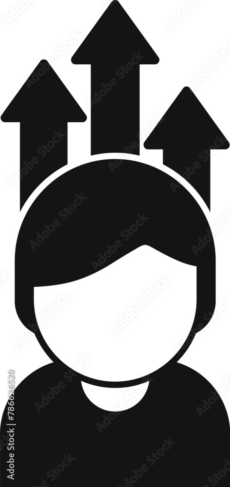 Rise new leader icon simple vector. Motivational speaker. Success job Rise new leader icon simple vector. Motivational speaker. Success job