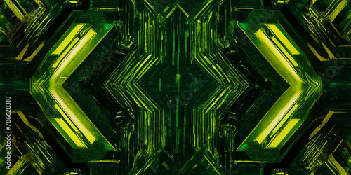 Neonenergie in der Matrix – Sinfonie aus grünen Linien