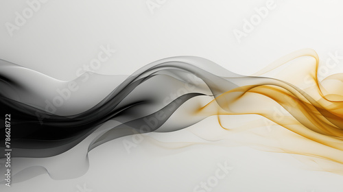 Abstract Waves, black and gold , beautiful background