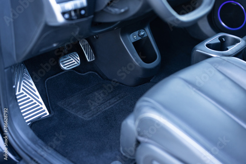Fényképezés Electric car interior details