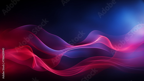 Abstract Waves, Red glow , beautiful background