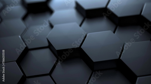 An abstract hexagonal background exuding a hi-tech and minimalistic aesthetic