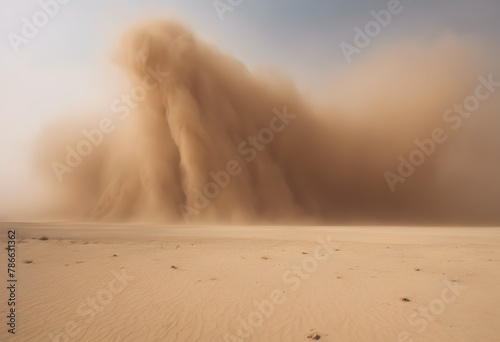 A sandstorm in the Desert photo