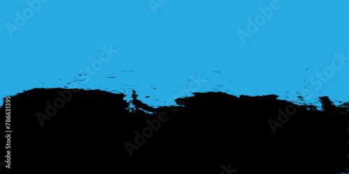 Blue background wait black grunge. Abstract grunge background design.  Texture with grunge. Illustration.  Vector.  Grunge.  