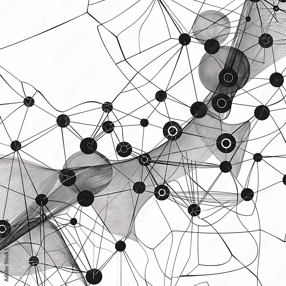 abstract background with network abstract background with network