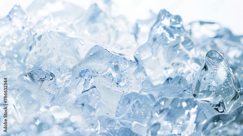 Pile of Ice Cubes on Table Pile of Ice Cubes on Table