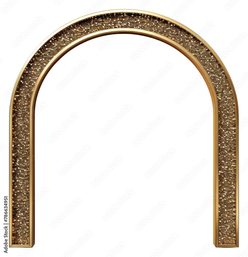 Naklejka premium Frame glitter arch pillar shape architecture arched