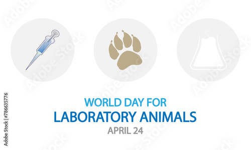 Laboratory Animals World Day, vector art illustration.