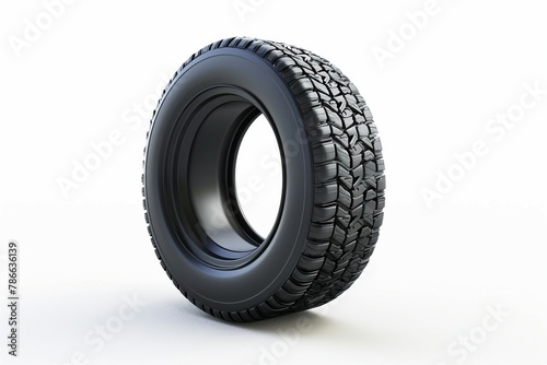 a black tire on a white background © Robert