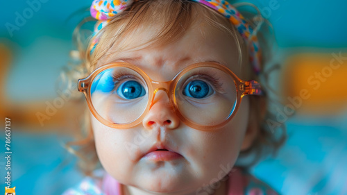 Baby in Oversized Glasses photo