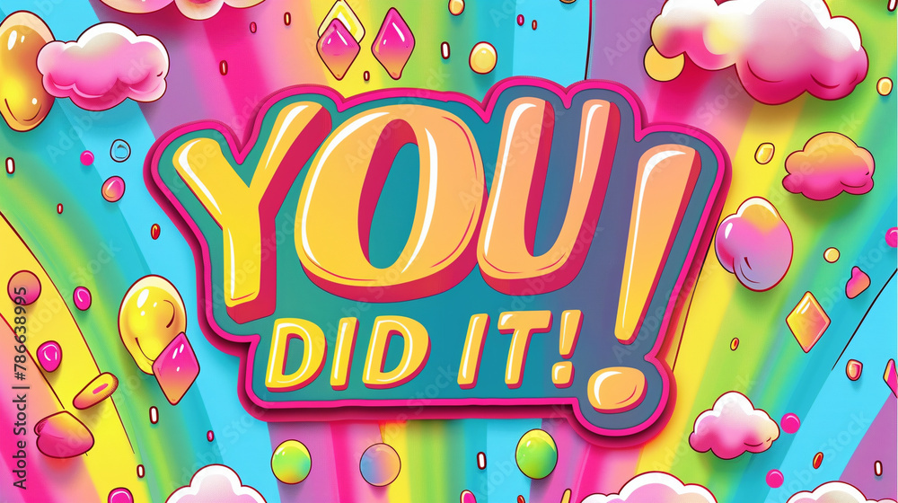 YOU DID IT text YOU DID IT text