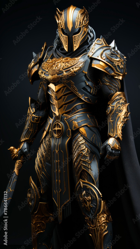 Dark Art Depicting a Futuristic Greek Warrio Dark Art Depicting a Futuristic Greek Warrio