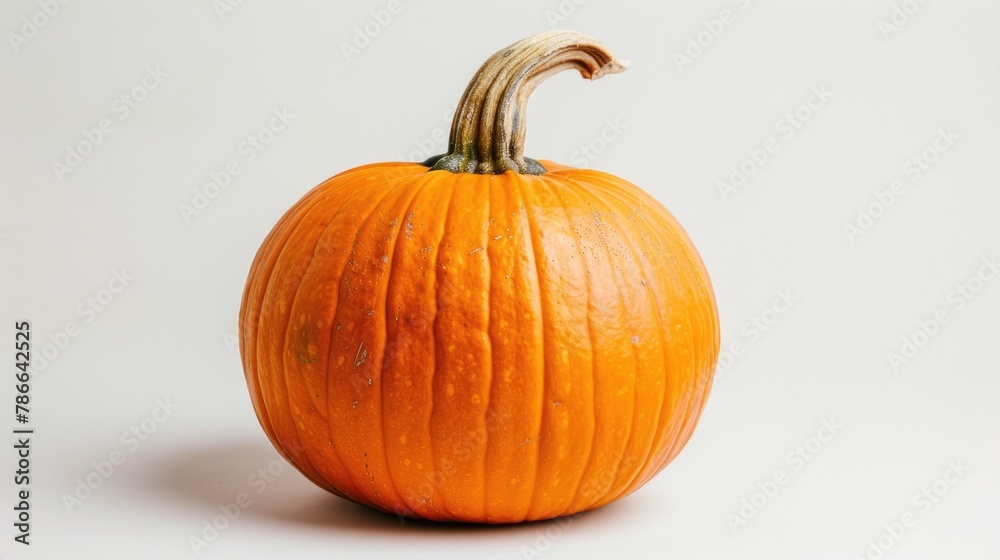 Ripened pumpkin against a white backdrop Ripened pumpkin against a white backdrop