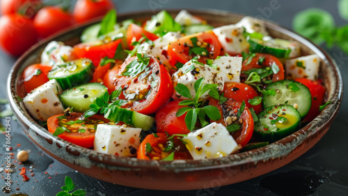 A Bowl Full of Fresh Greek Salad