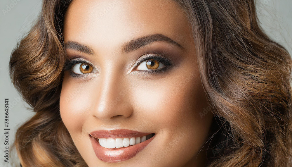 Luxury fashion beautiful woman eyes gaze, with gold details Luxury fashion beautiful woman eyes gaze, with gold details