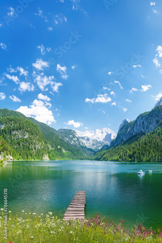 Gosausee, a beautiful lake with moutains in Salzkammergut, Austria.   © Nick Brundle