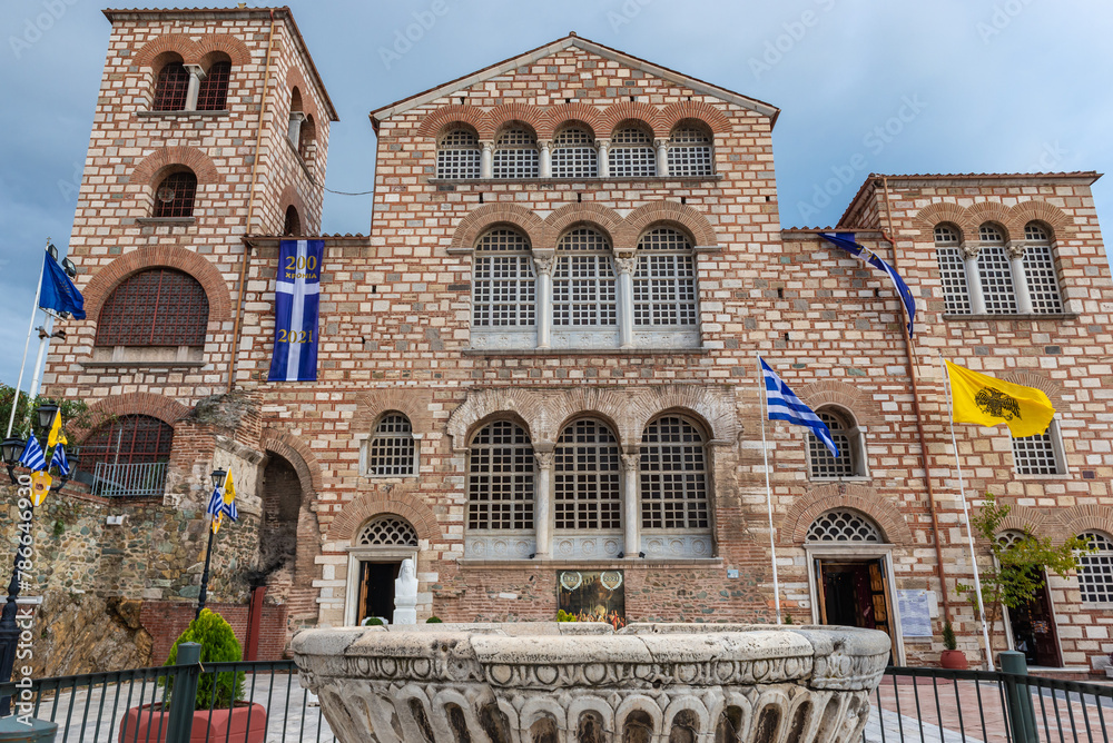 Church of Saint Demetrius - Hagios Demetrios in Thessaloniki city, Greece - obrazy, fototapety, plakaty 