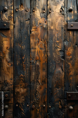 Vintage Wooden Door, Rich Textures and Timeless Elegance, Heritage and Craftsmanship Concept, Perfect for Architectural and Design Magazines