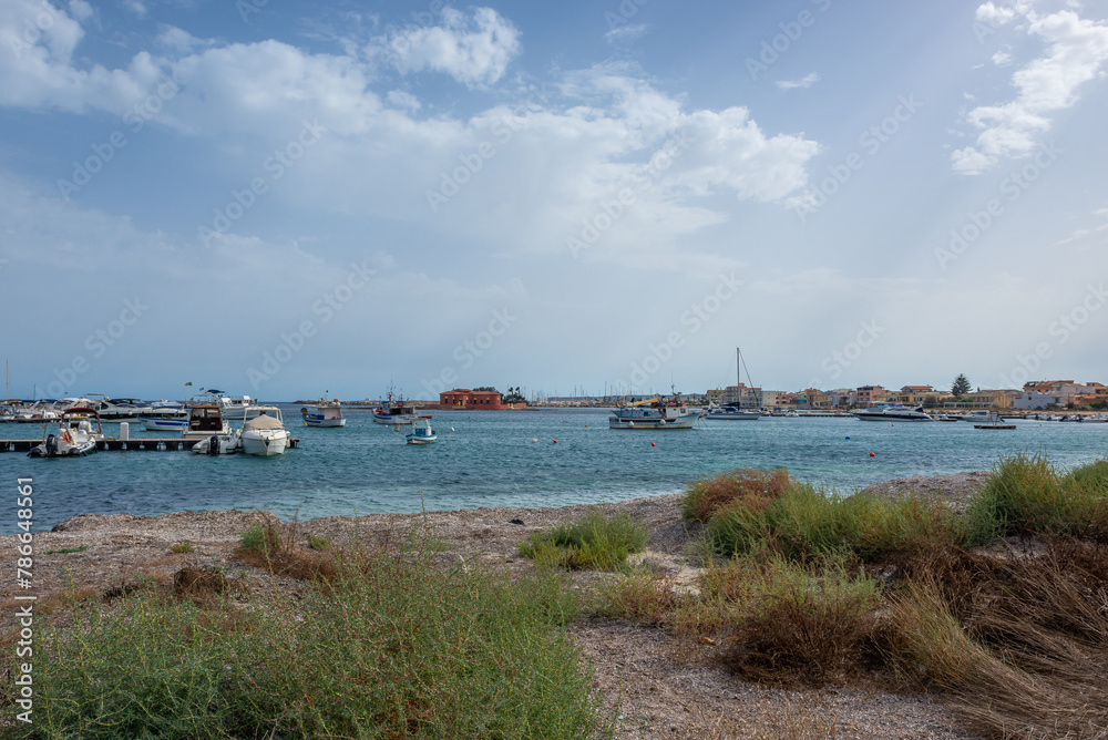 Ionian Sea coast in Marzamemi village on the island of Sicily, Italy