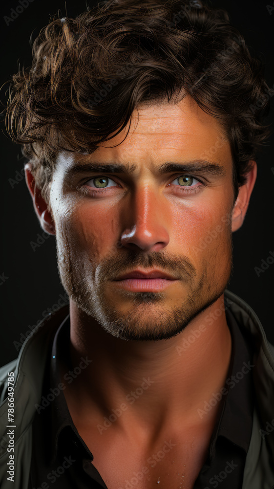 Close Up Portrait Of Man