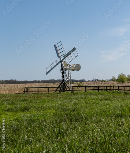 Drainage Mill in Upton marshes in the heart of the Norfolk Broads National park