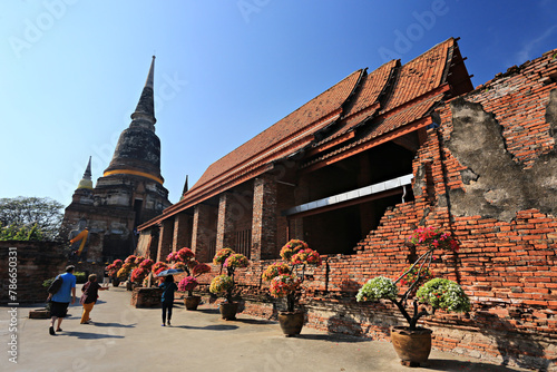 Phra Chedi Chaimongkhon, an ancient chedi pagoda at Wat Yai Chai Mongkhon Temple in Phra Nakhon Si Ayutthaya province, Thailand  photo