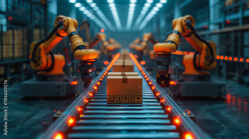 Robotic Arms Sorting in a Warehouse