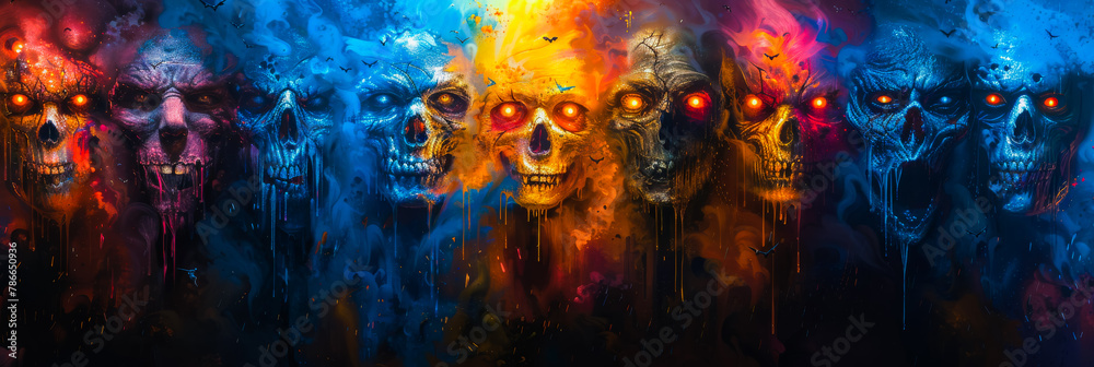Darkness Erupts. Multiple Scary Faces Revealed Darkness Erupts. Multiple Scary Faces Revealed