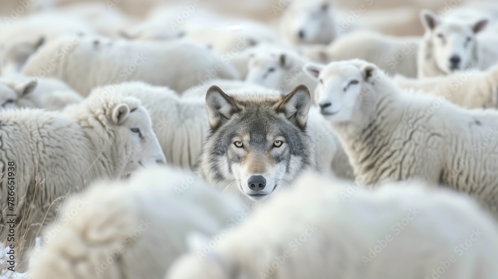 A wolf among the sheep. A stranger among strangers. A wolf among the sheep. A stranger among strangers.