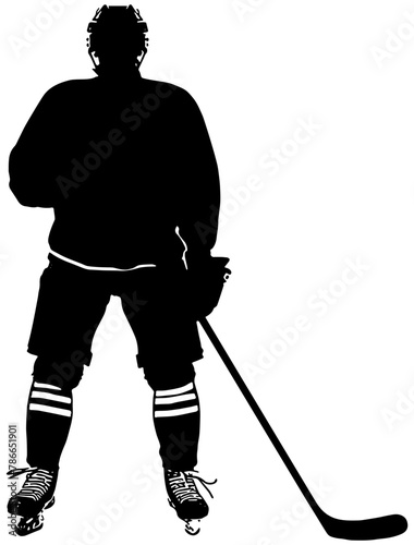 hockey player silhouette isolated
