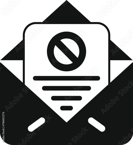 Mail letter disclaimer icon simple vector. Finance document. Policy service