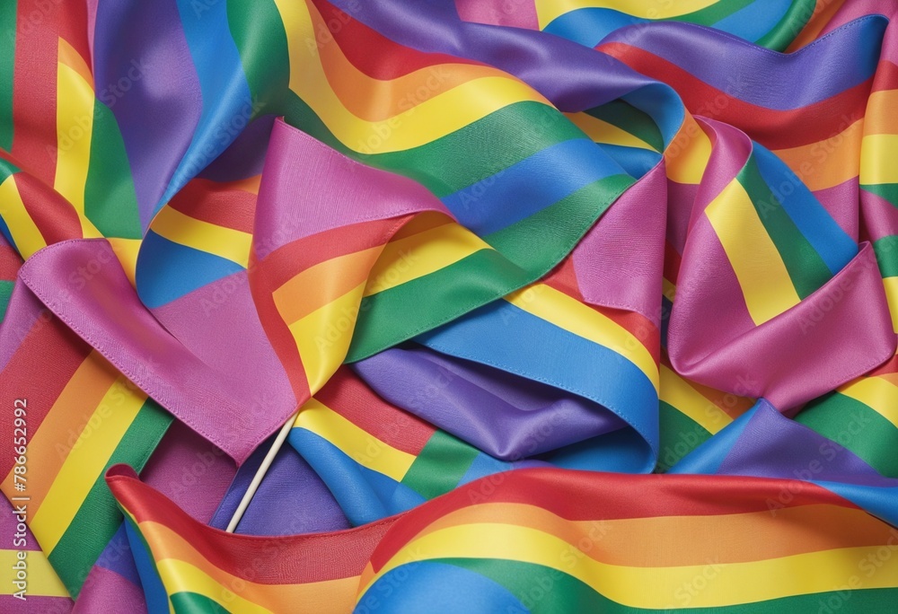 Gay LGBTQ rainbow colors flag in Bright Colours 