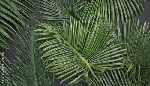 palm tree leaves in Bright Colours 