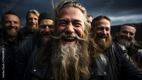 Whimsical Beard Brigade.  Quirky Whisker Warriors photo
