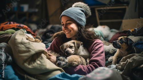 A college student volunteers at an animal shelter, sharing the joys and challenges of caring for abandoned pets. --ar 16:9 Job ID: 742663a6-5cd4-4319-be0a-b4df55f5d0cf © Tayyab