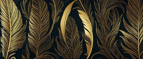 feather gold backgrounds in Bright Colours 