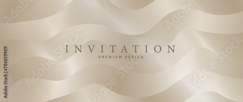 Elegant background design with gold line pattern. Premium abstract vector illustration for invitation, flyer, cover design, luxe invite, business banner, prestigious voucher.
