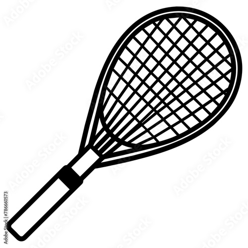 badminton racket isolated